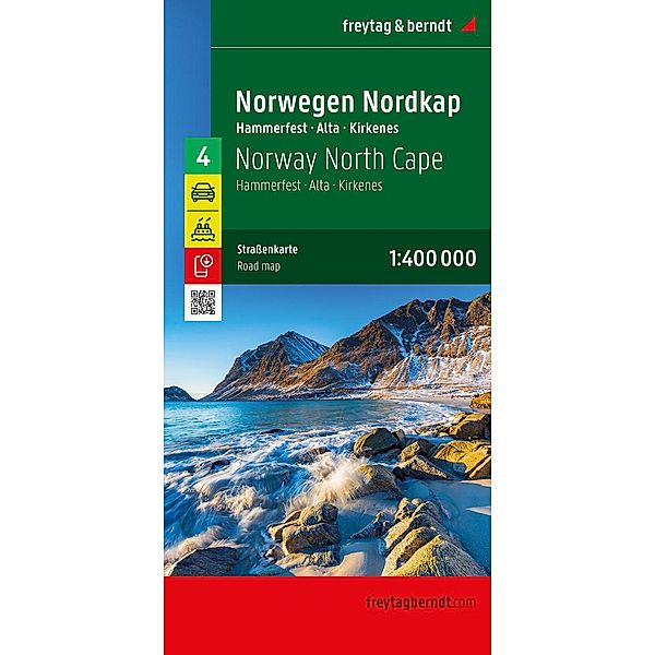 Norwegen Nordkap, Straßenkarte 1:400.000, freytag & berndt
