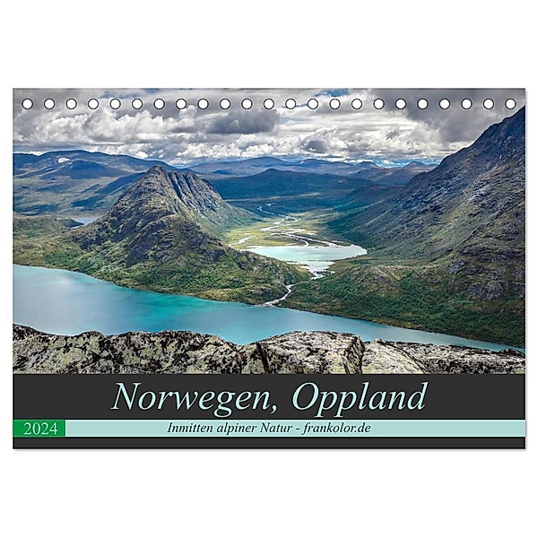 Norwegen, Oppland (Tischkalender 2024 DIN A5 quer), CALVENDO Monatskalender, Frank Brehm (www.frankolor.de)