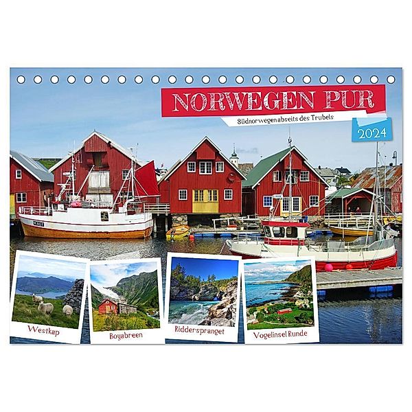 Norwegen PUR (Tischkalender 2024 DIN A5 quer), CALVENDO Monatskalender, Werner Prescher