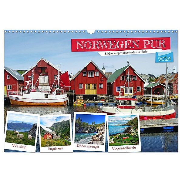 Norwegen PUR (Wandkalender 2024 DIN A3 quer), CALVENDO Monatskalender, Werner Prescher