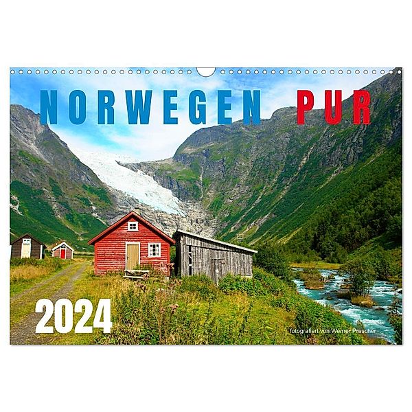 Norwegen PUR (Wandkalender 2024 DIN A3 quer), CALVENDO Monatskalender, Werner Prescher