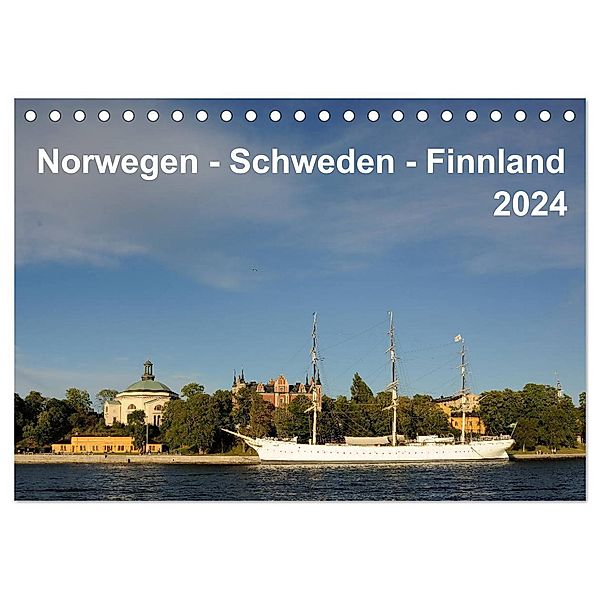 Norwegen - Schweden - Finnland (Tischkalender 2024 DIN A5 quer), CALVENDO Monatskalender, Clemens Haardiek