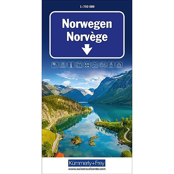 Norwegen Strassenkarte 1:750 000