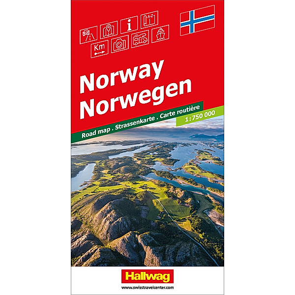 Norwegen Strassenkarte, 1:750 000