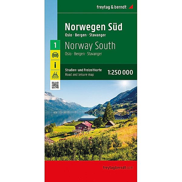 Norwegen Süd, Straßen- und Freizeitkarte 1:250.000, freytag & berndt