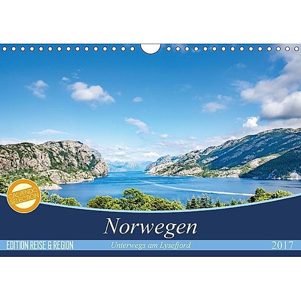 Norwegen - Unterwegs am Lysefjord (Wandkalender 2017 DIN A4 quer), Edel-One