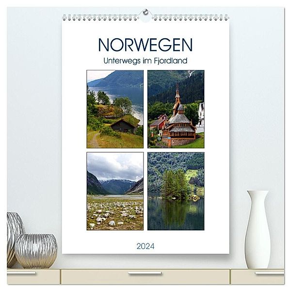 Norwegen - Unterwegs im Fjordland (hochwertiger Premium Wandkalender 2024 DIN A2 hoch), Kunstdruck in Hochglanz, Helene Seidl