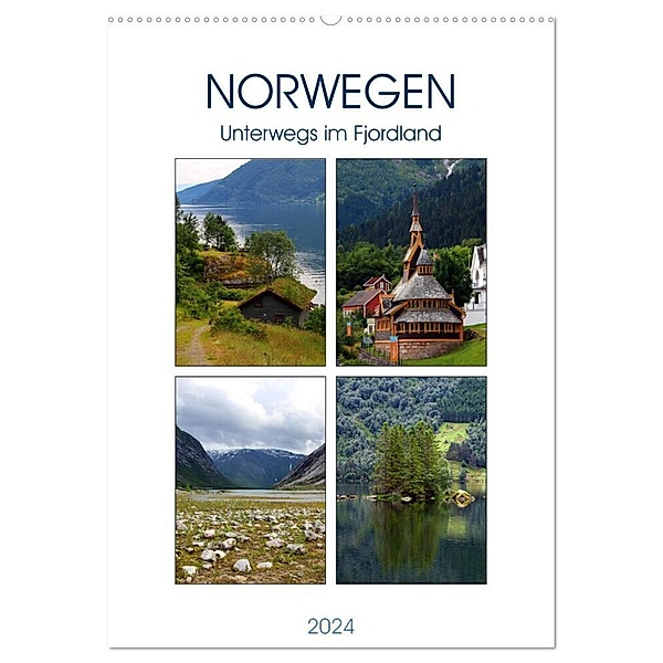 Norwegen - Unterwegs im Fjordland (Wandkalender 2024 DIN A2 hoch), CALVENDO Monatskalender, Helene Seidl