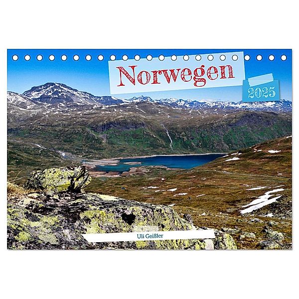 Norwegen Wanderbar (Tischkalender 2025 DIN A5 quer), CALVENDO Monatskalender, Calvendo, Uli Geissler