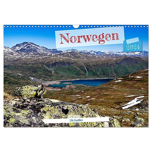 Norwegen Wanderbar (Wandkalender 2024 DIN A3 quer), CALVENDO Monatskalender, Uli Geissler