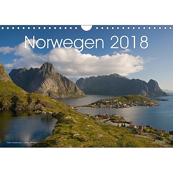 Norwegen (Wandkalender 2018 DIN A4 quer) Dieser erfolgreiche Kalender wurde dieses Jahr mit gleichen Bildern und aktuali, Jörg Dauerer