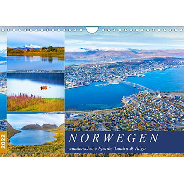 Norwegen wunderschöne Fjorde, Tundra & Taiga (Wandkalender 2022 DIN A4 quer), VogtArt