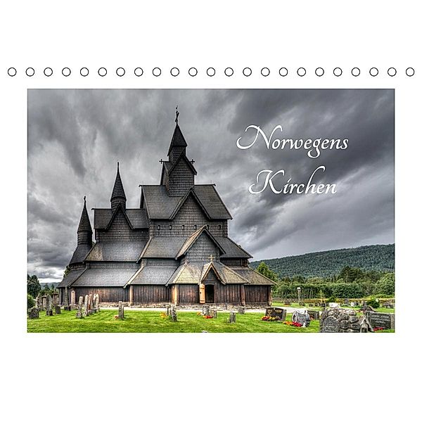 Norwegens Kirchen (Tischkalender 2021 DIN A5 quer), Dirk Rosin