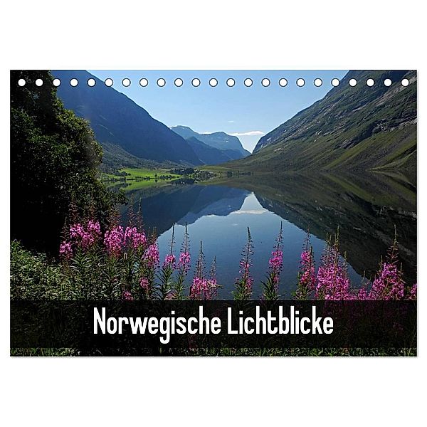 Norwegische Lichtblicke (Tischkalender 2024 DIN A5 quer), CALVENDO Monatskalender, Andrea Pons