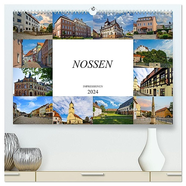 Nossen Impressionen (hochwertiger Premium Wandkalender 2024 DIN A2 quer), Kunstdruck in Hochglanz, Dirk Meutzner
