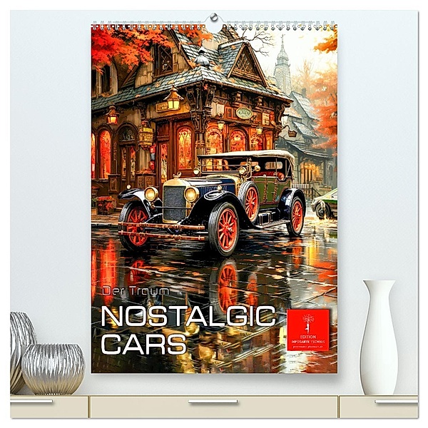 Nostalgic Cars der Traum (hochwertiger Premium Wandkalender 2024 DIN A2 hoch), Kunstdruck in Hochglanz, Calvendo, Peter Roder