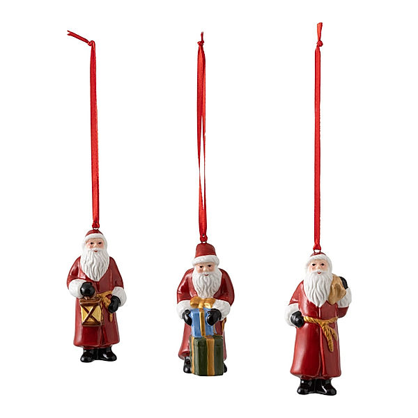 Nostalgic Ornaments Ornamente Santa Claus, Set 3tlg.