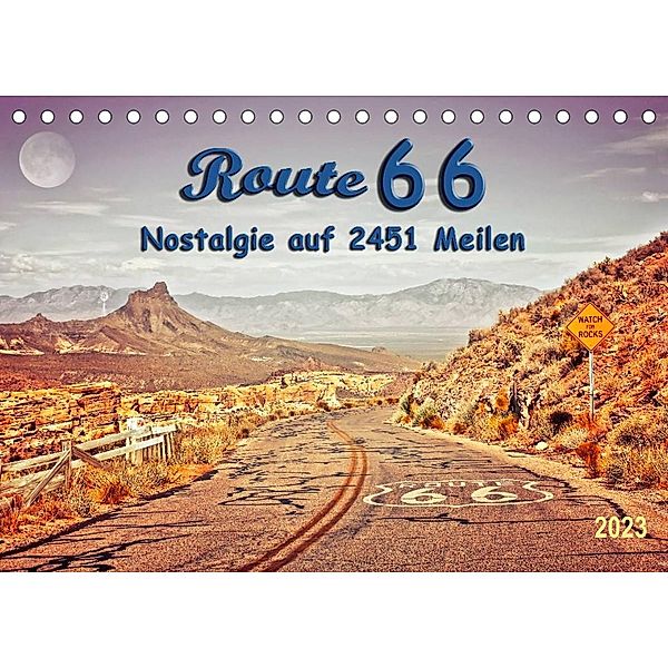 Nostalgie auf 2451 Meilen - Route 66 (Tischkalender 2023 DIN A5 quer), Peter Roder