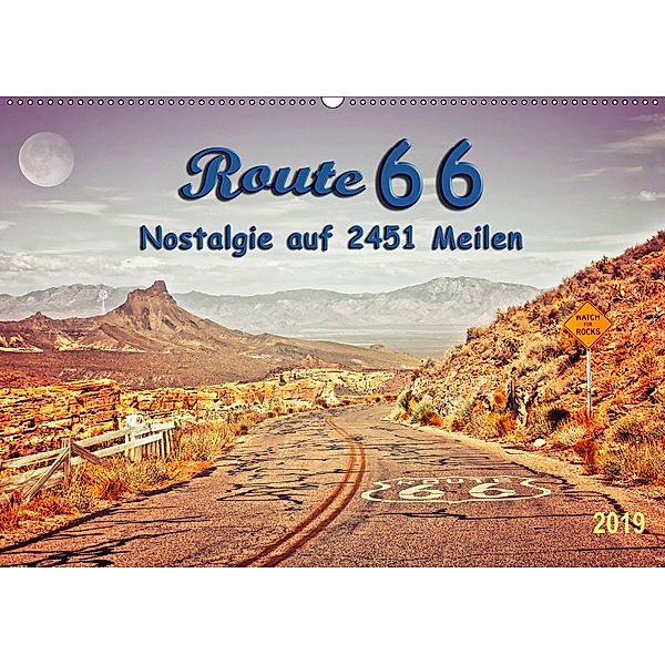 Nostalgie auf 2451 Meilen - Route 66 (Wandkalender 2019 DIN A2 quer), Peter Roder