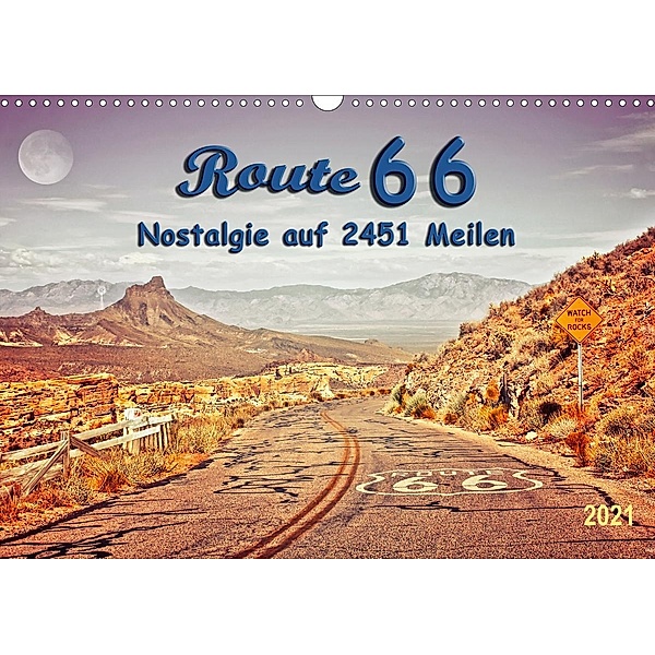 Nostalgie auf 2451 Meilen - Route 66 (Wandkalender 2021 DIN A3 quer), Peter Roder