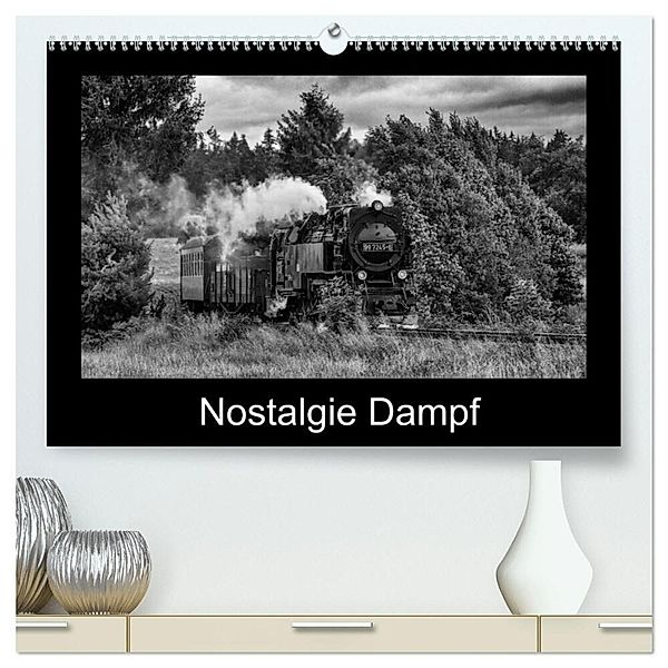 Nostalgie Dampf (hochwertiger Premium Wandkalender 2025 DIN A2 quer), Kunstdruck in Hochglanz, Calvendo, Marion Maurer