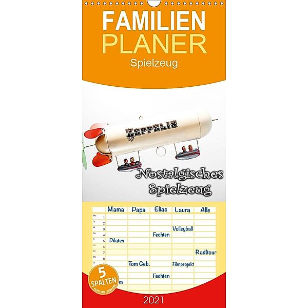 Nostalgisches Spielzeug - Familienplaner hoch (Wandkalender 2021 , 21 cm x 45 cm, hoch), Ralph Portenhauser