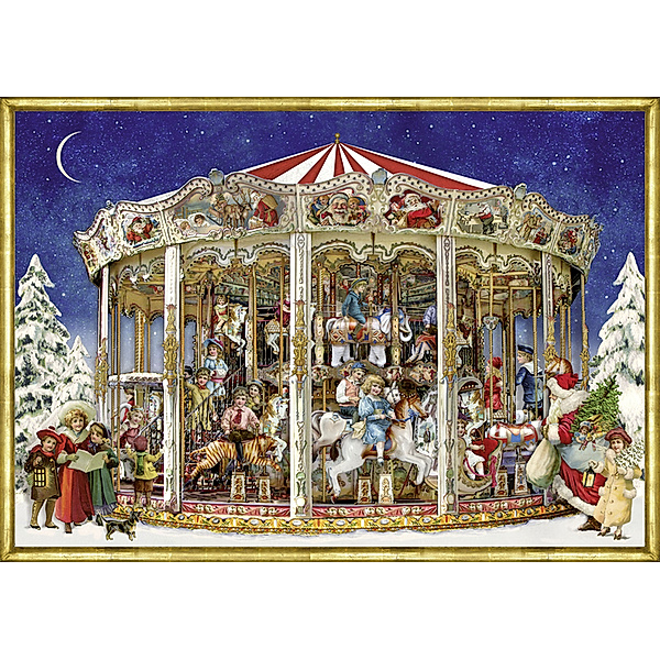 Nostalgisches Weihnachtskarussell; Nostalgic Christmas Roundabout; Le manège nostalgique de Noël