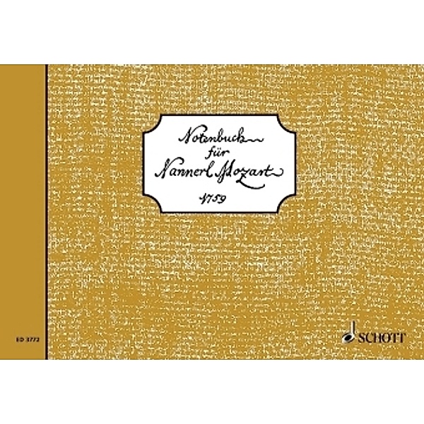 Notenbuch für Nannerl Mozart 1759, Klavier, Notenbuch für Nannerl