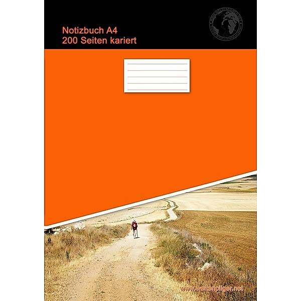 Notizbuch A4 200 Seiten kariert (Softcover Orange), Christian Brondke