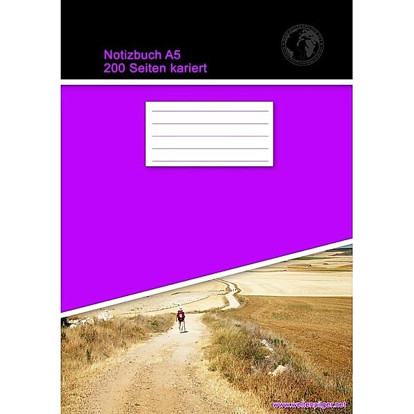 Notizbuch A5 200 Seiten kariert (Softcover Lila), Christian Brondke