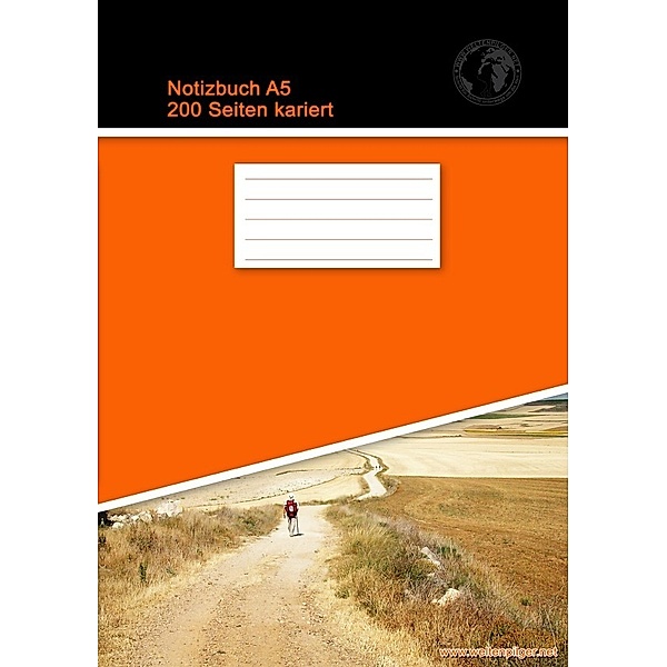Notizbuch A5 200 Seiten kariert (Softcover Orange), Christian Brondke