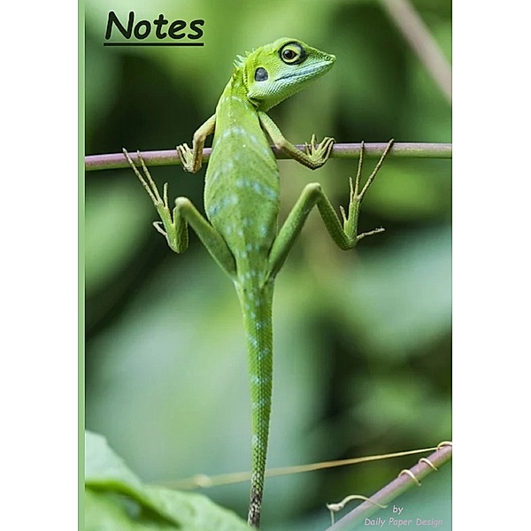 Notizbuch A5 dotted [Lizard - Eidechse] Softcover von Daily Paper Design | 80 Seiten | als Tagebuch, Bullet Journal, Notizheft | FSC-zertifiziert & aus nachhaltiger und umweltschonender Forstwirtschaft, Daily Paper Design