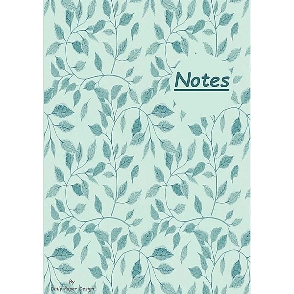 Notizbuch A5 liniert [Blue Leaves - Blaue Blätter] Softcover von Daily Paper Design | 80 Seiten | als Tagebuch, Bullet Journal, Notizheft | FSC-zertifiziert & aus nachhaltiger und umweltschonender Forstwirtschaft, Daily Paper Design