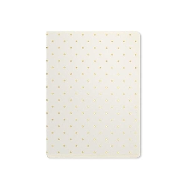 Notizbuch A6 Shimmer Small Gold Polka - Cream