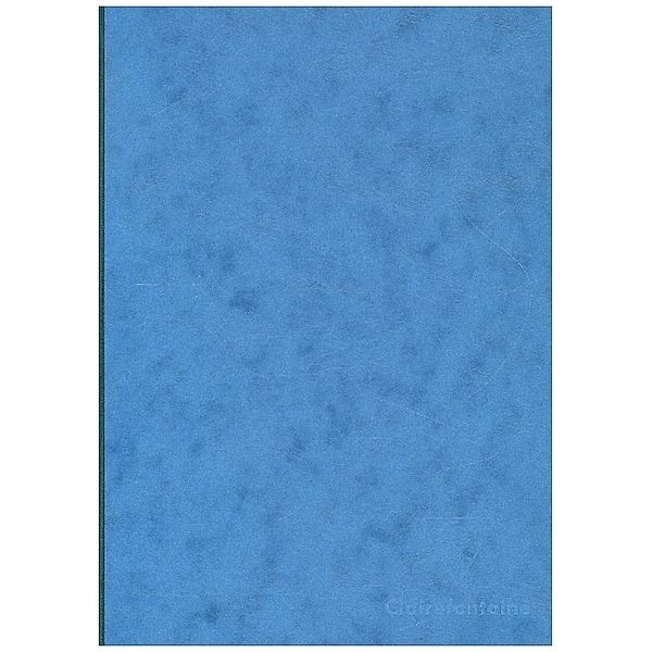 Notizbuch AgeBag A5 Leinen 96 Blatt blanko blau