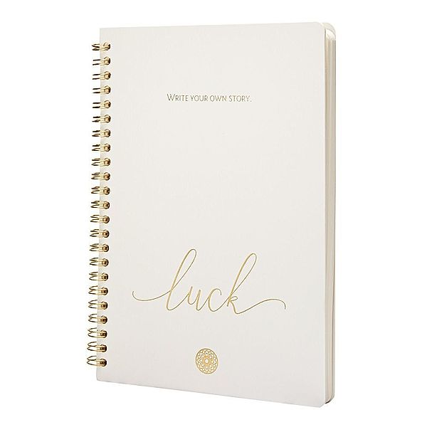 Notizbuch DIN A5 - Luck - goldfarbend