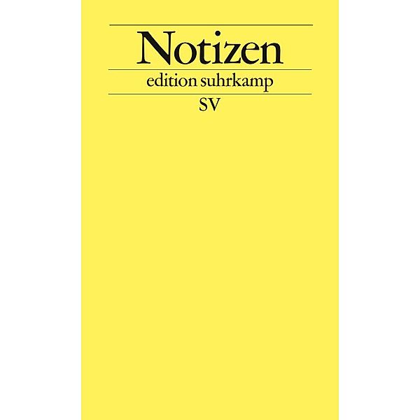 Notizbuch edition suhrkamp gelb