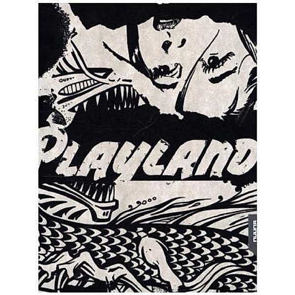 Notizbuch Graphic L Jeans Label Material - Playland, Black Screen Print