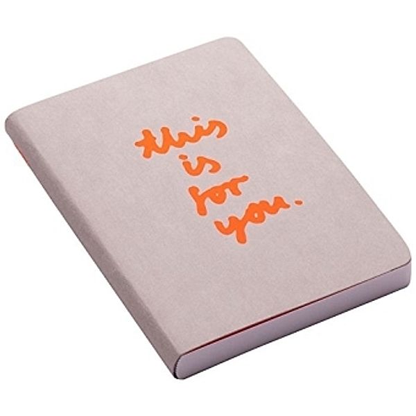 Notizbuch Graphic S Smooth Bonded Leather - This Is For You, Neon Orange Screen Print