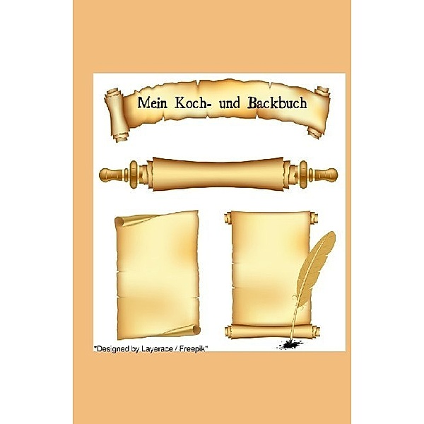 Notizbuch mit retro Koch und Back Design, Kochbuch, Geschenkidee, Softcover, 100 karierte Seiten, Notizbuch Health