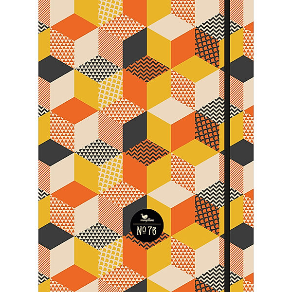 Notizbuch No. 76 - Orange Cubes