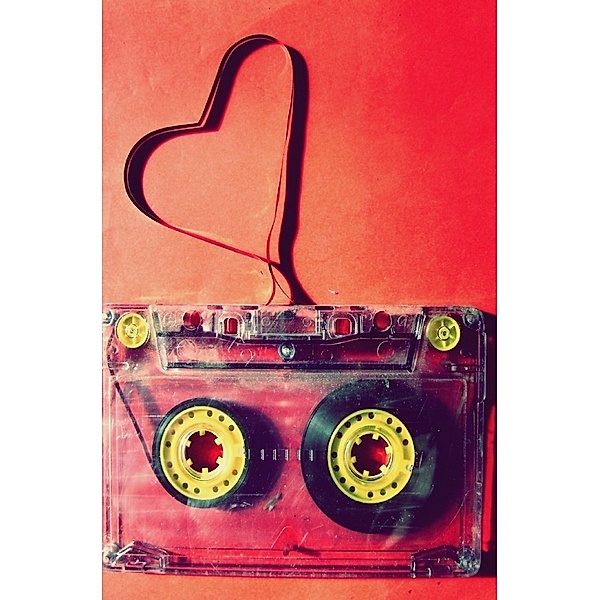 Notizbuch Retro Style Love Music Tape Oldschool Liniert Red Notebook Ruled, Lunata Publishing
