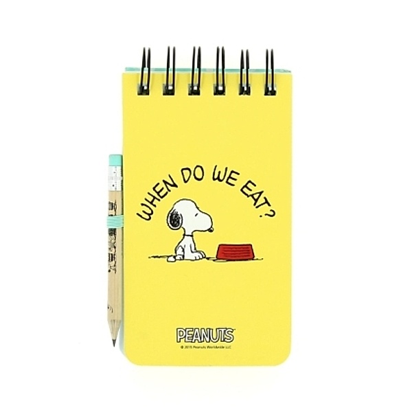 Notizbuch Snoopy A6 Reporter mit Bleistift
