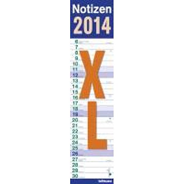 Notizenkalender XL blau 2014