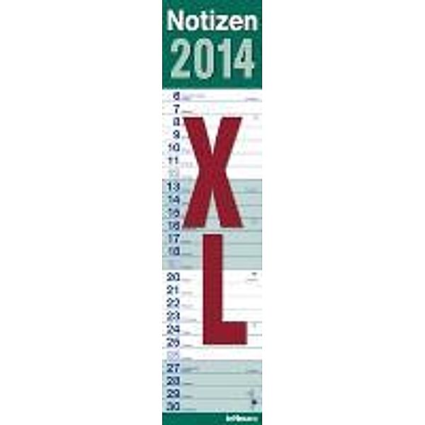 Notizenkalender XL grün 2014