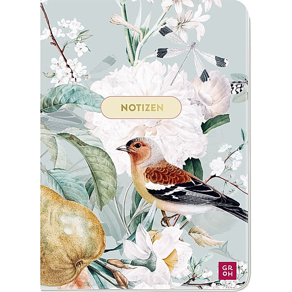 Notizheft Blütenzauber Vogel, Groh Verlag