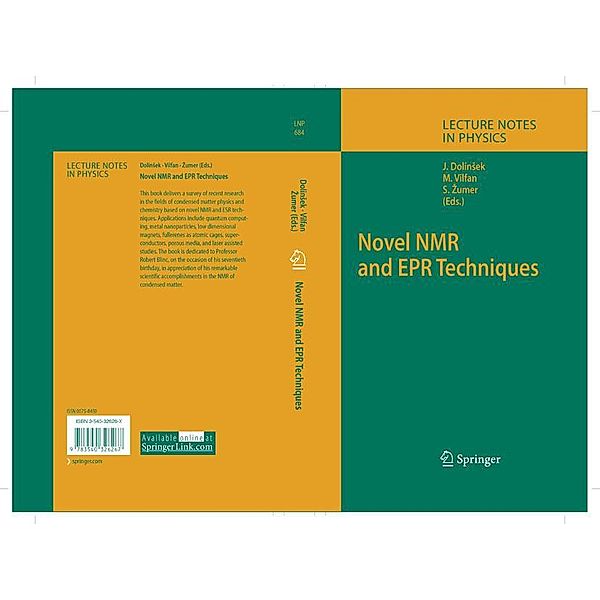 Novel NMR and EPR Techniques / Lecture Notes in Physics Bd.684