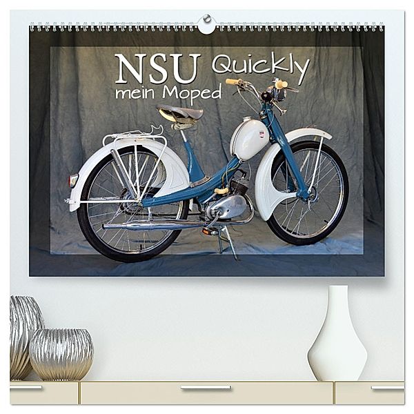 NSU Quickly - Mein Moped (hochwertiger Premium Wandkalender 2025 DIN A2 quer), Kunstdruck in Hochglanz, Calvendo, Ingo Laue