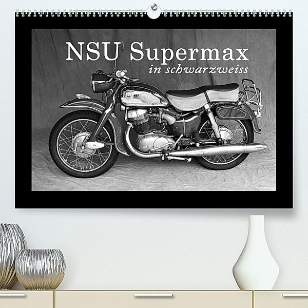 NSU Supermax in schwarzweiss (Premium, hochwertiger DIN A2 Wandkalender 2023, Kunstdruck in Hochglanz), Ingo Laue