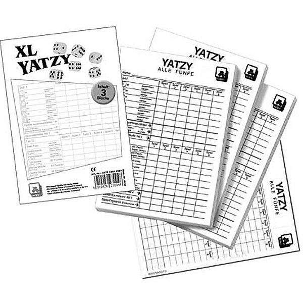 NSV NSV Yatzy -eXtra cLassic- Spielblöcke 3er Pack